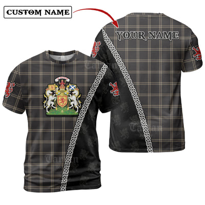 Personalized Clan Eternity Tartan Shirt with Scotland Coat of Arms & Custom Name