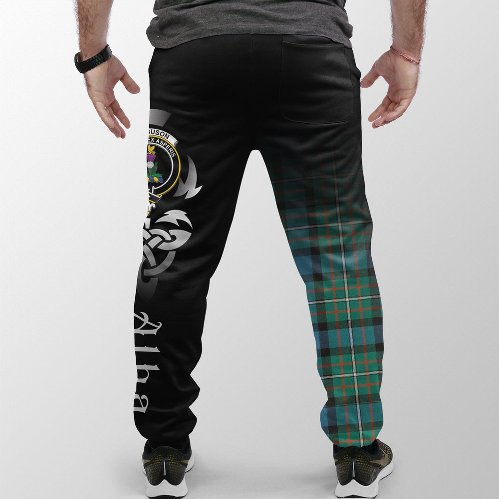 Clan Ferguson Ancient Tartan Crest Jogger Sweatpants Alba Celtic Style EZ99 Clan Hall Tartan Today