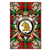 Clan Fairlie Modern Tartan Crest Black Garden Flag - Gold Thistle YW54 Clan Fairlie Tartan Today