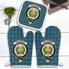 Clan Falconer Tartan Crest Oven Mitt And Pot Holder (2 Oven Mitts + 1 Pot Holder) EP10 Clan Falconer Tartan Today