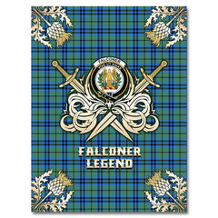 Clan Falconer Tartan Gold Courage Symbol Blanket WP93 Clan Falconer Tartan Today