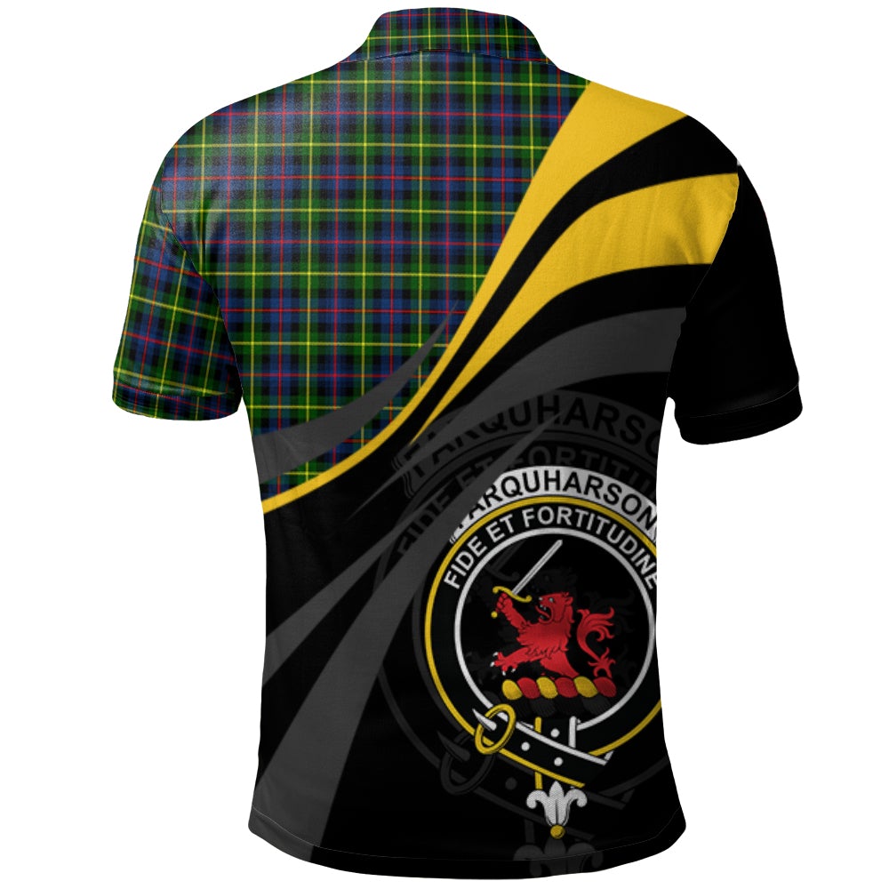 Clan Farquharson Modern Tartan Polo Shirt - Royal Coat Of Arms Style UR92 Farquharson Modern Tartan Tartan Polo