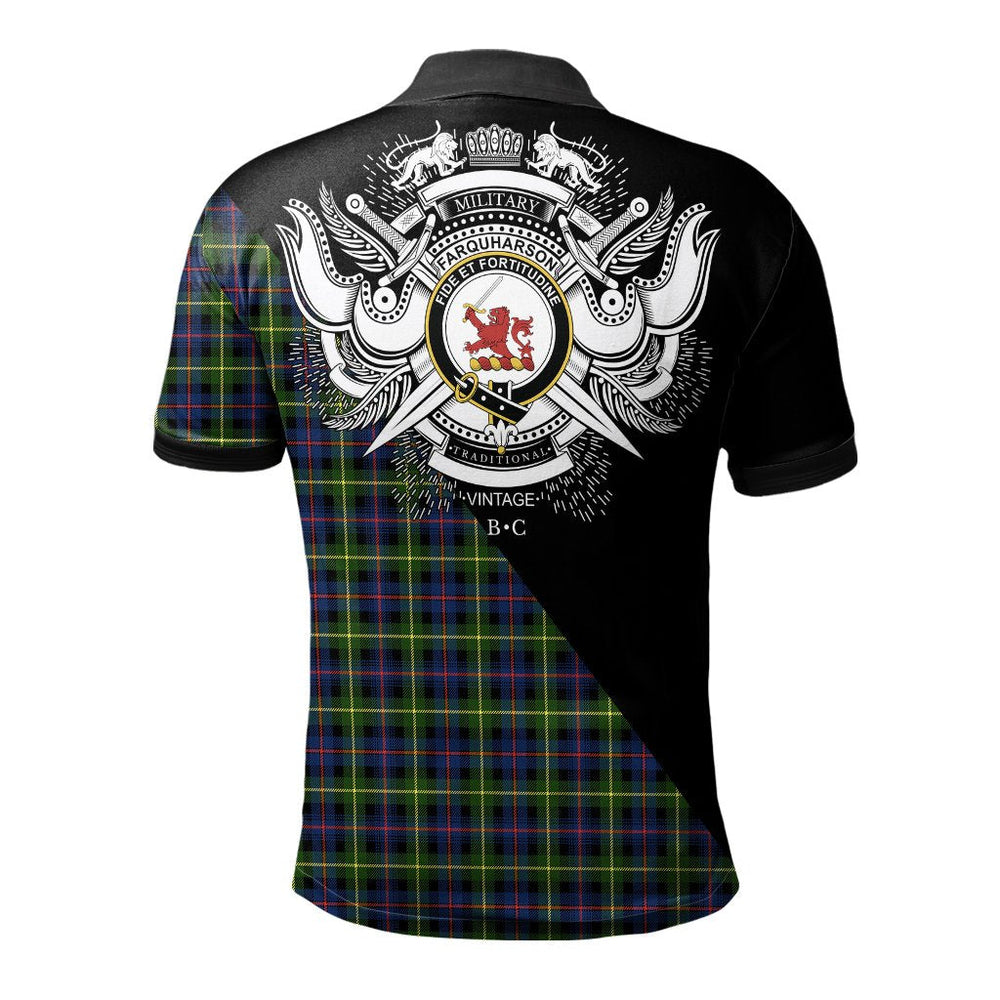 Clan Farquharson Modern Clan - Military Polo Shirt SH87 Farquharson Modern Tartan Tartan Polo