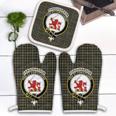 Clan Farquharson Weathered Tartan Crest Oven Mitt And Pot Holder (2 Oven Mitts + 1 Pot Holder) TD18 Clan Farquharson Tartan Today