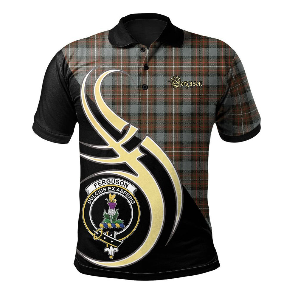 Clan Ferguson Weathered Tartan Polo Shirt - Believe In Me Style ET98 Ferguson Weathered Tartan Tartan Polo