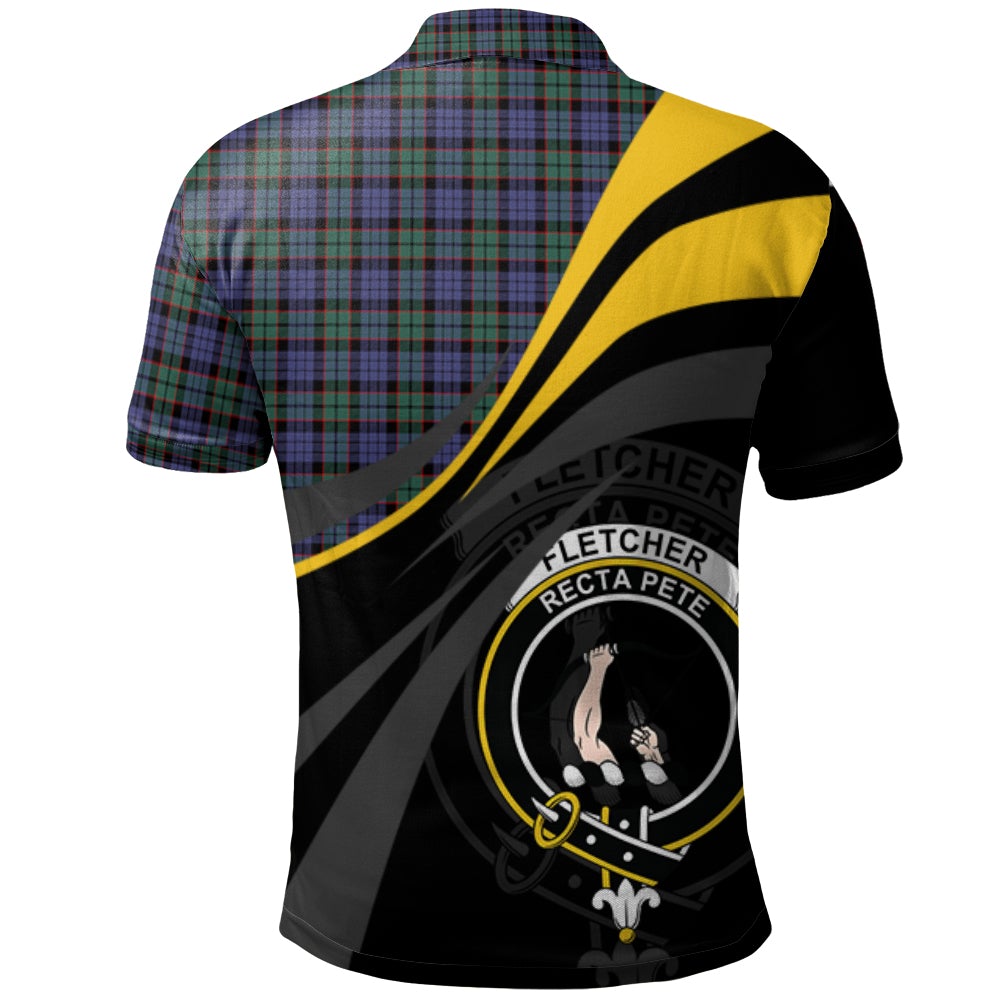 Clan Fletcher Modern Tartan Polo Shirt - Royal Coat Of Arms Style FD15 Fletcher Modern Tartan Tartan Polo