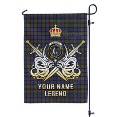 Custom Name Clan Fletcher of Dunans Tartan Garden Flag with Clan Crest and the Golden Sword of Courageous Legacy TD14