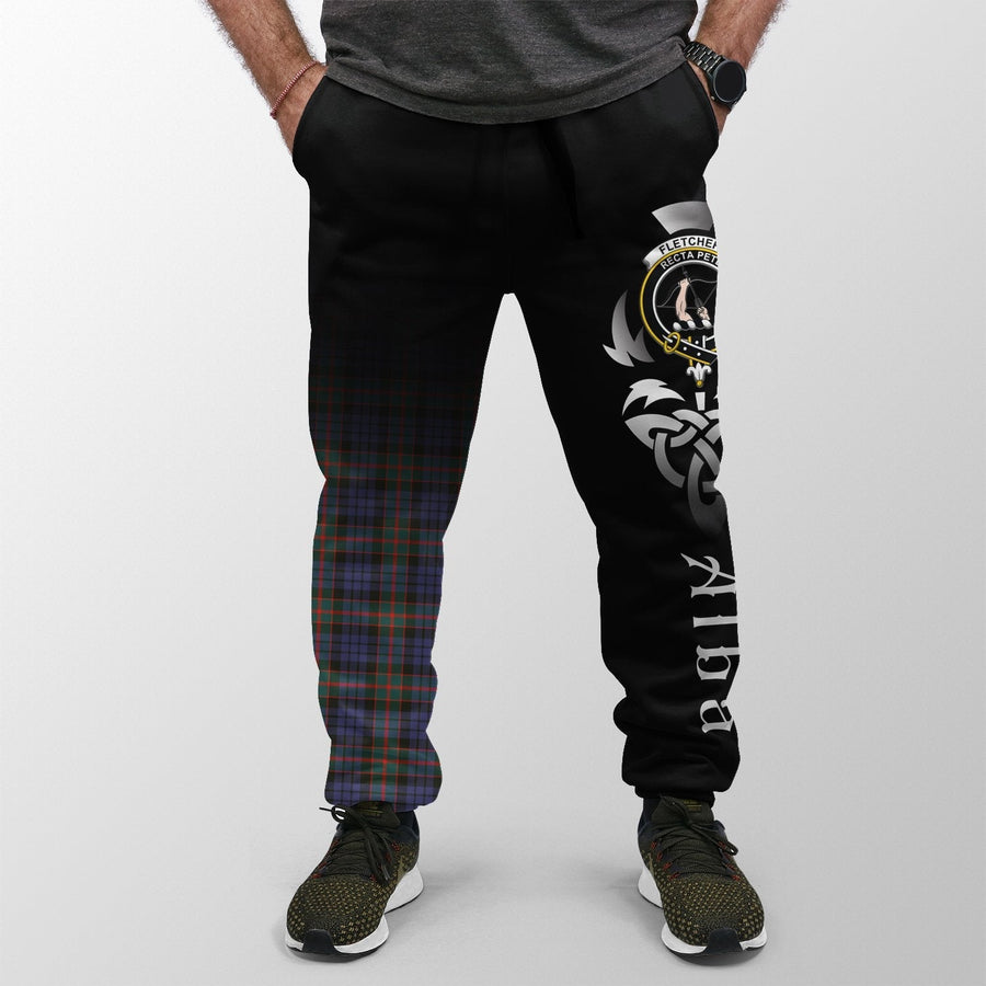 Clan Fletcher Of Dunans Tartan Crest Jogger Sweatpants Alba Celtic Style
