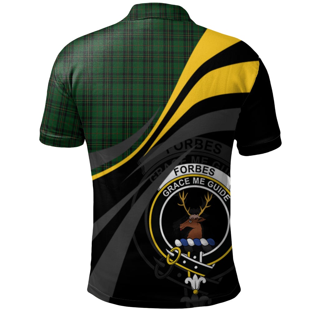 Clan Forbes - 1842 Tartan Polo Shirt - Royal Coat Of Arms Style ZD85 Forbes - 1842 Tartan Tartan Polo