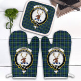 Clan Forbes Ancient Tartan Crest Oven Mitt And Pot Holder (2 Oven Mitts + 1 Pot Holder) ST56 Clan Forbes Tartan Today