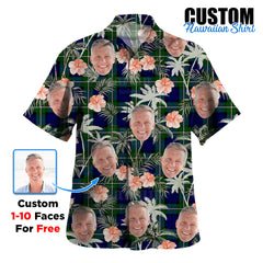 Clan Forbes Modern Tartan Custom Face Hawaiian Shirt – Unisex Gift for Family Members, Summer Party KJ67 Forbes Modern Tartan Tartan Hawaii Shirt