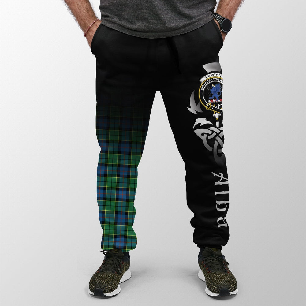 Clan Forsyth Ancient Tartan Crest Jogger Sweatpants Alba Celtic Style PN54 Clan Forsyth Tartan Today