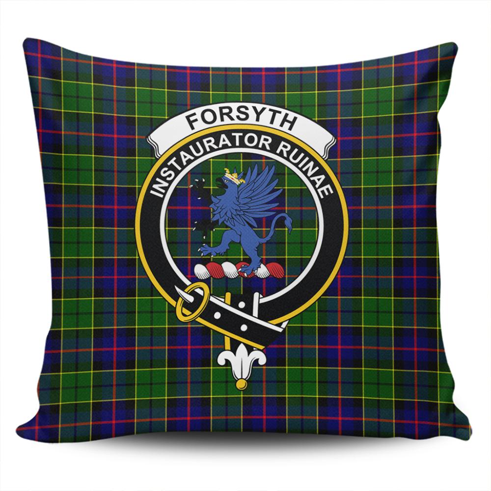 Clan Forsyth Modern Tartan Crest Pillow Cover XV83 Clan Forsyth Tartan Today