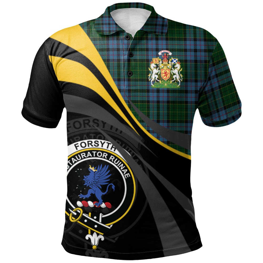 Clan Forsyth 01 Tartan Polo Shirt - Royal Coat Of Arms Style PZ69 Forsyth 01 Tartan Tartan Polo