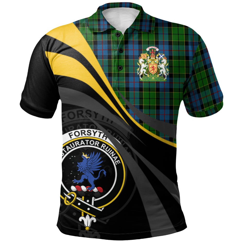 Clan Forsyth 02 Tartan Polo Shirt - Royal Coat Of Arms Style PP51 Forsyth 02 Tartan Tartan Polo