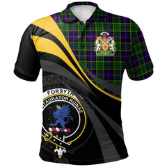 Clan Forsyth Modern Tartan Polo Shirt - Royal Coat Of Arms Style BF91 Forsyth Modern Tartan Tartan Polo