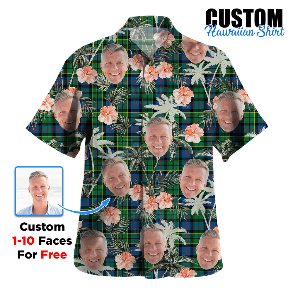 Clan Forsyth Ancient Tartan Custom Face Hawaiian Shirt – Unisex Gift for Family Members, Summer Party ZO86 Forsyth Ancient Tartan Tartan Hawaii Shirt