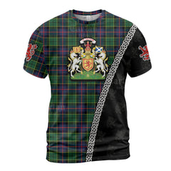 Personalized Clan Forsyth Modern Tartan Shirt with Scotland Coat of Arms & Custom Name SR72