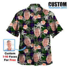 Clan Forsyth Modern Tartan Custom Face Hawaiian Shirt – Unisex Gift for Family Members, Summer Party DS91 Forsyth Modern Tartan Tartan Hawaii Shirt