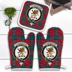 Clan Fotheringham Modern Tartan Crest Oven Mitt And Pot Holder (2 Oven Mitts + 1 Pot Holder) NY81 Clan Fotheringham Tartan Today