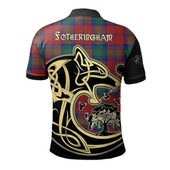 Clan Fotheringham Modern Tartan Polo Shirt Viking Wolf KO93 Fotheringham Modern Tartan Tartan Polo