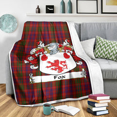 Clan Fox Red Family Tartan Coat Of Arms BlanketsNR75 Clan Hall Tartan Today