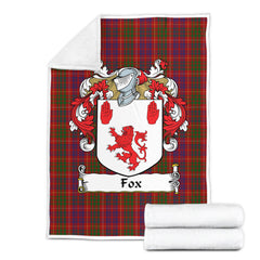 Clan Fox Red Family Tartan Coat Of Arms BlanketsNR75 Clan Hall Tartan Today