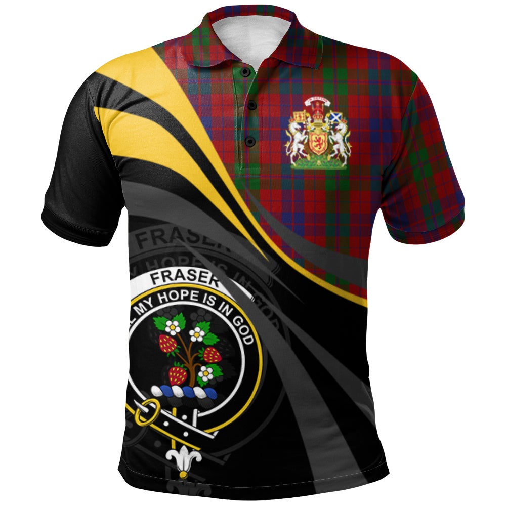 Clan Fraser 02 Tartan Polo Shirt - Royal Coat Of Arms Style IB15 Fraser 02 Tartan Tartan Polo