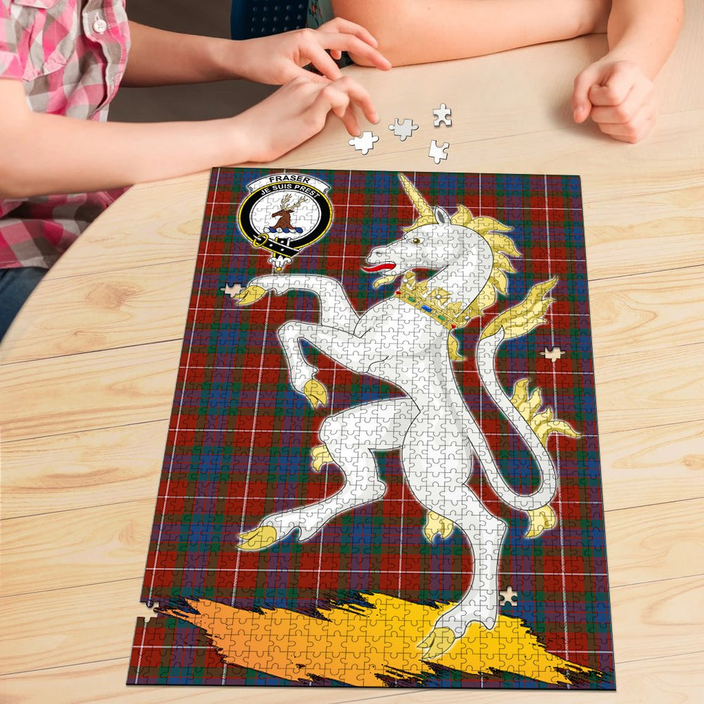 Clan Fraser Ancient Tartan Crest Unicorn Scotland Jigsaw Puzzles Gift For Family WS86 Clan Fraser Tartan Today