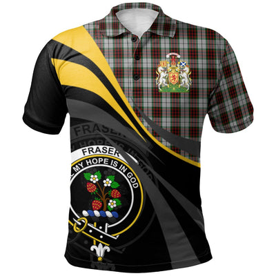 Clan Fraser Dress Tartan Polo Shirt - Royal Coat Of Arms Style
