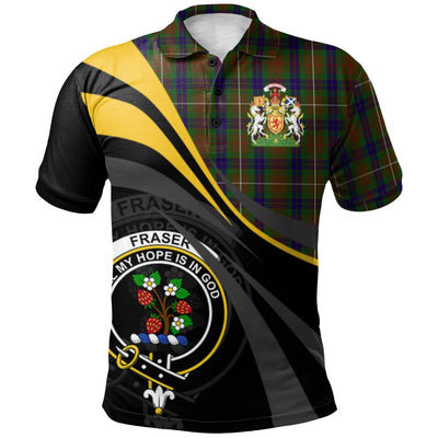 Clan Fraser Hunting 01 Tartan Polo Shirt - Royal Coat Of Arms Style