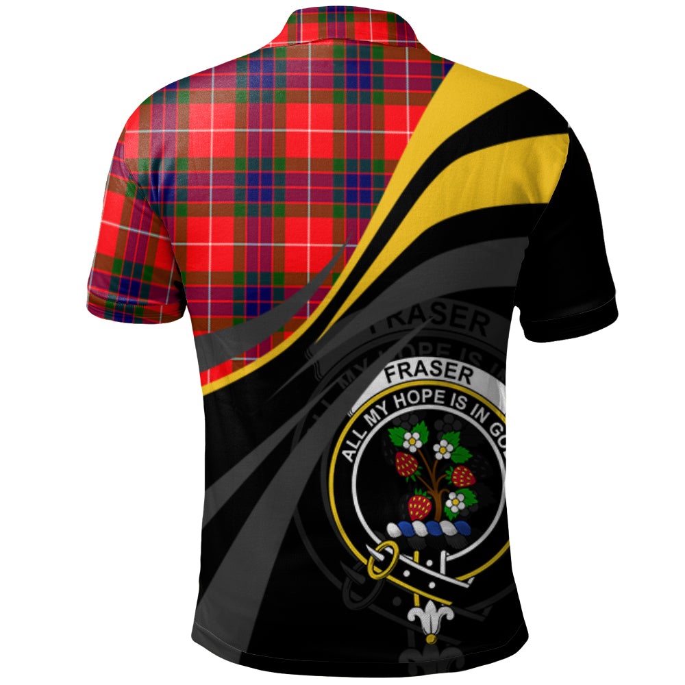 Clan Fraser Modern Tartan Polo Shirt - Royal Coat Of Arms Style UB99 Fraser Modern Tartan Tartan Polo