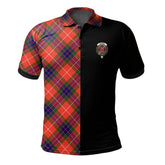 Clan Fraser Modern Tartan Polo Shirt Half of Me - Cross Style GD61 Fraser Modern Tartan Tartan Polo