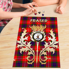 Clan Fraser Modern Tartan Crest Thistle Jigsaw Puzzles Gift For Family OZ33 Clan Fraser Tartan Today