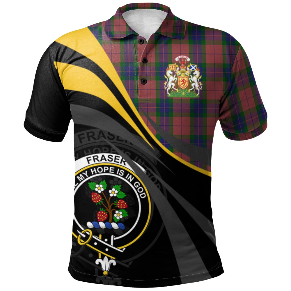 Clan Fraser of Boblainy Hugh Tartan Polo Shirt - Royal Coat Of Arms Style XC36 Fraser of Boblainy Hugh Tartan Tartan Polo