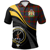 Clan Fraser of Stratherrick Tartan Polo Shirt - Royal Coat Of Arms Style OA25 Fraser of Stratherrick Tartan Tartan Polo