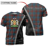 Fraser Hunting Ancient Tartan Shirt with Scotland Coat of Arms & Custom Name QE91