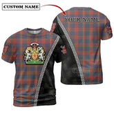 Fraser Hunting Modern Tartan Shirt with Scotland Coat of Arms & Custom Name RF80