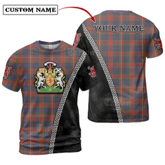 Fraser Hunting Modern Tartan Shirt with Scotland Coat of Arms & Custom Name RF80
