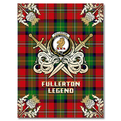 Clan Fullerton Tartan Gold Courage Symbol Blanket HP37 Clan Fullarton/Fullerton Tartan Today