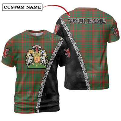 Personalized Clan Fulton Tartan Shirt with Scotland Coat of Arms & Custom Name