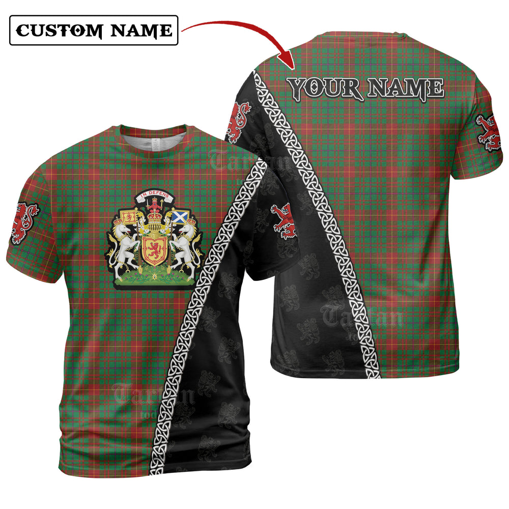 Fulton Tartan Shirt with Scotland Coat of Arms & Custom Name OI68