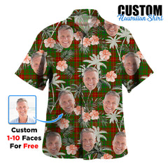Clan Fulton Tartan Custom Face Hawaiian Shirt – Unisex Gift for Family Members, Summer Party SM63 Fulton Tartan Tartan Hawaii Shirt