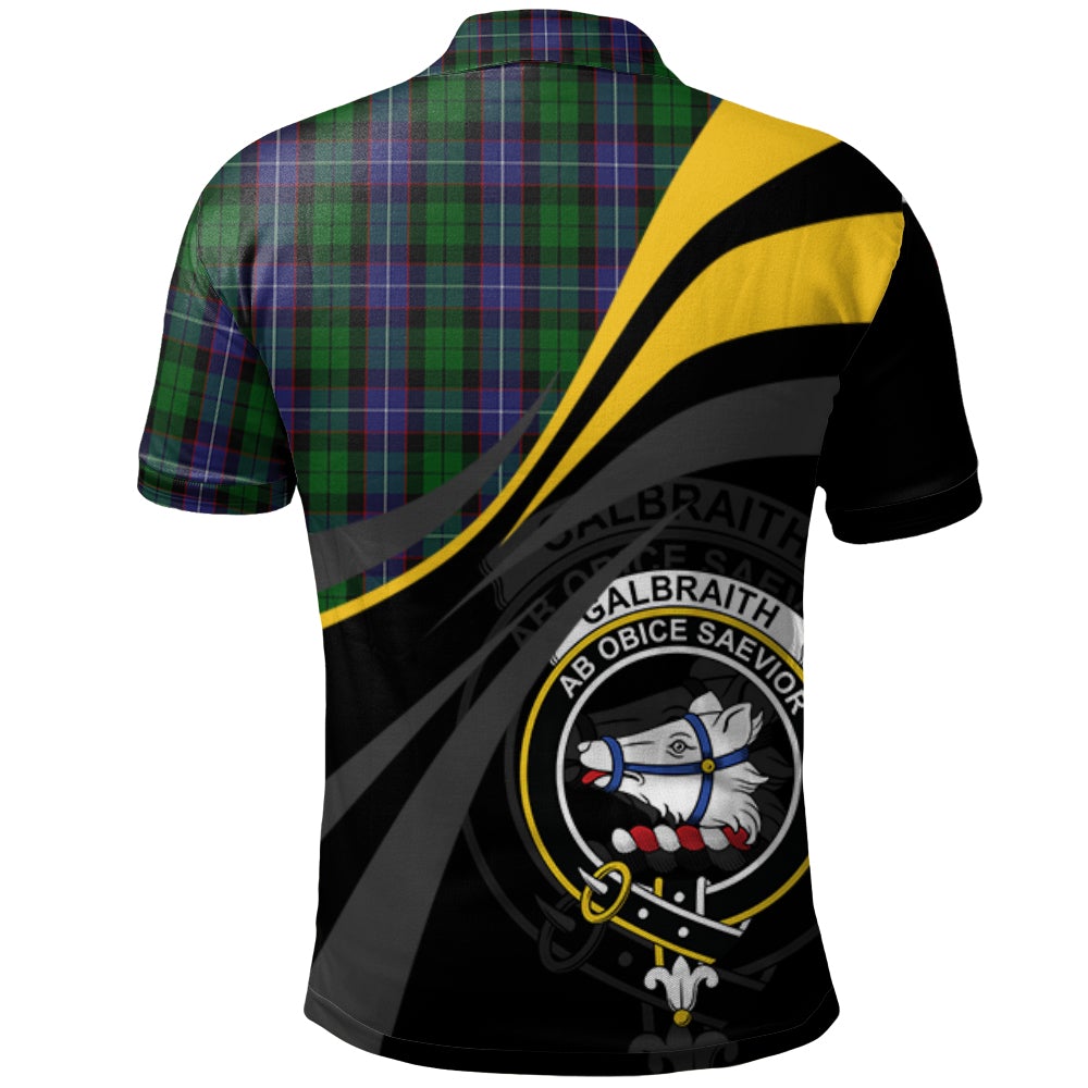Clan Galbraith Tartan Polo Shirt - Royal Coat Of Arms Style SJ31 Galbraith Tartan Tartan Polo