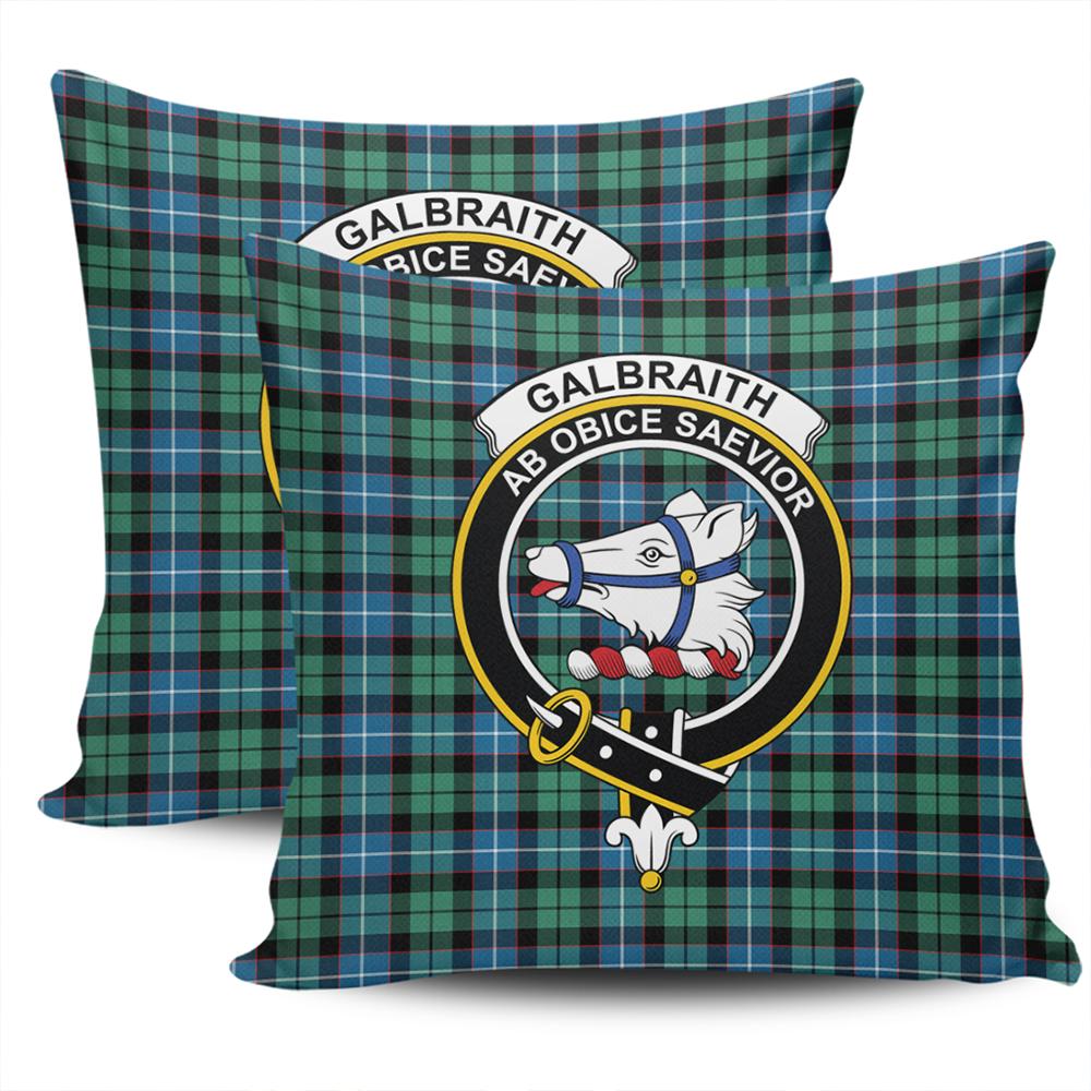 Clan Galbraith Ancient Tartan Crest Pillow Cover PU33 Clan Rait Tartan Today