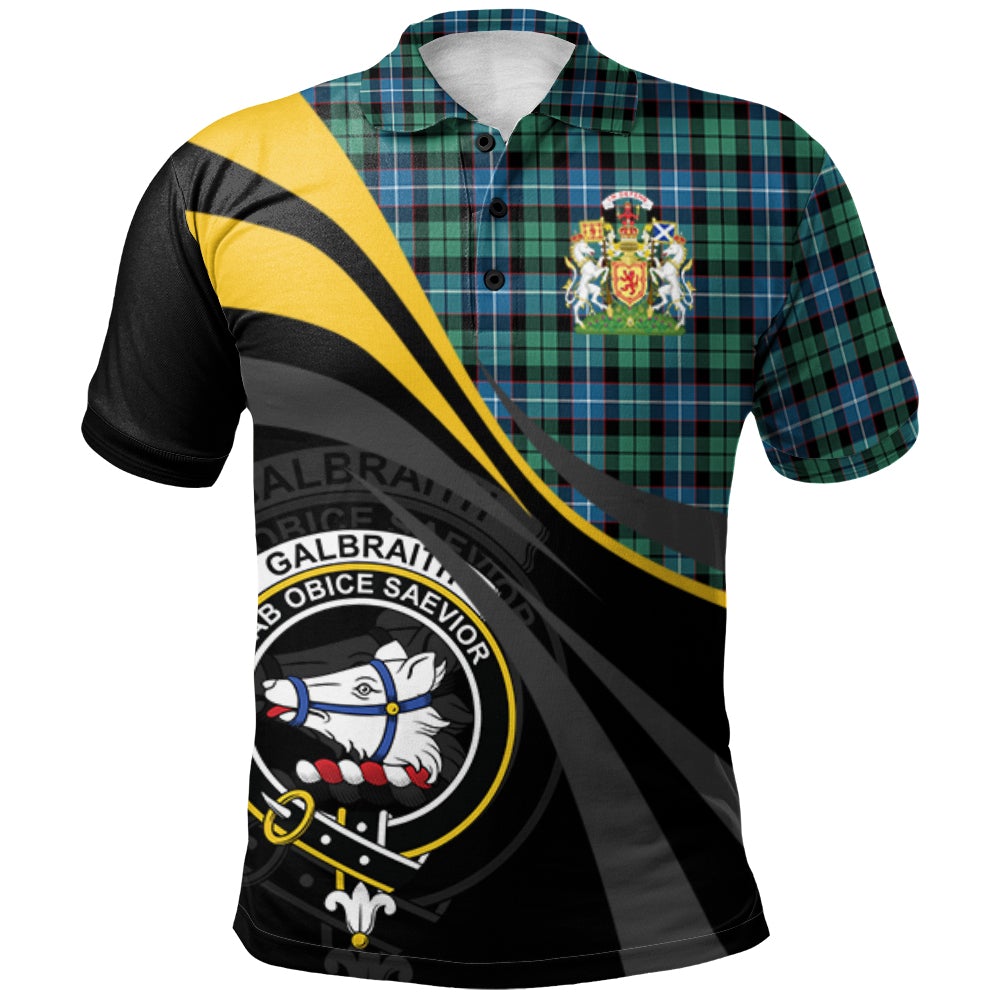 Clan Galbraith Ancient Tartan Polo Shirt - Royal Coat Of Arms Style KQ53 Galbraith Ancient Tartan Tartan Polo