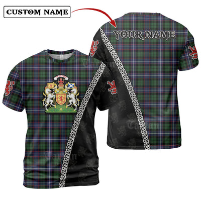 Personalized Clan Galbraith Modern Tartan Shirt with Scotland Coat of Arms & Custom Name