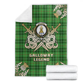 Clan Galloway Tartan Gold Courage Symbol Blanket UA55 Clan Galloway Tartan Today