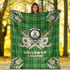 Clan Galloway Tartan Gold Courage Symbol Blanket UA55 Clan Galloway Tartan Today