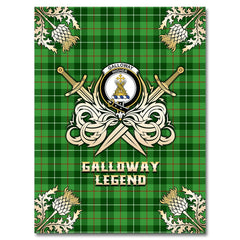 Clan Galloway Tartan Gold Courage Symbol Blanket UA55 Clan Galloway Tartan Today